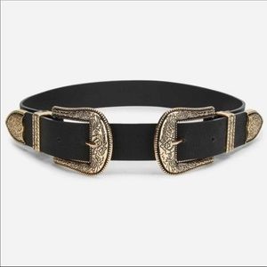 Black Belt western Double buckle